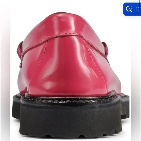 G.H. Bass Whitney Candy Lug Sole Weejun Penny Loafers Bright Pink Ombre Sz 5.5 - Picture 6 of 13